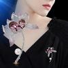 High-end Design, Elegant Temperament, Exquisite and Elegant Flower, High-end Crystal Brooch, Anti-light Accessories