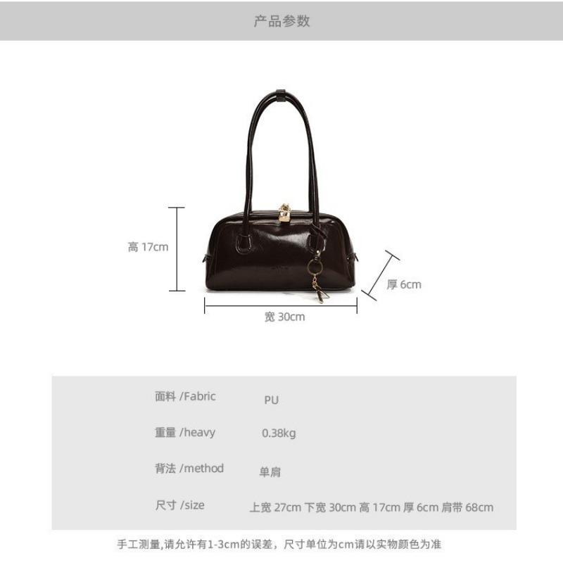 Simple retro bag women's new fashion niche shoulder armpit bag high-end commuter baguette bag