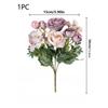 Elegant 7 Heads Realistic Silk Roses Bouquet Artificial Flower For Wedding Home Decoration Photography Props