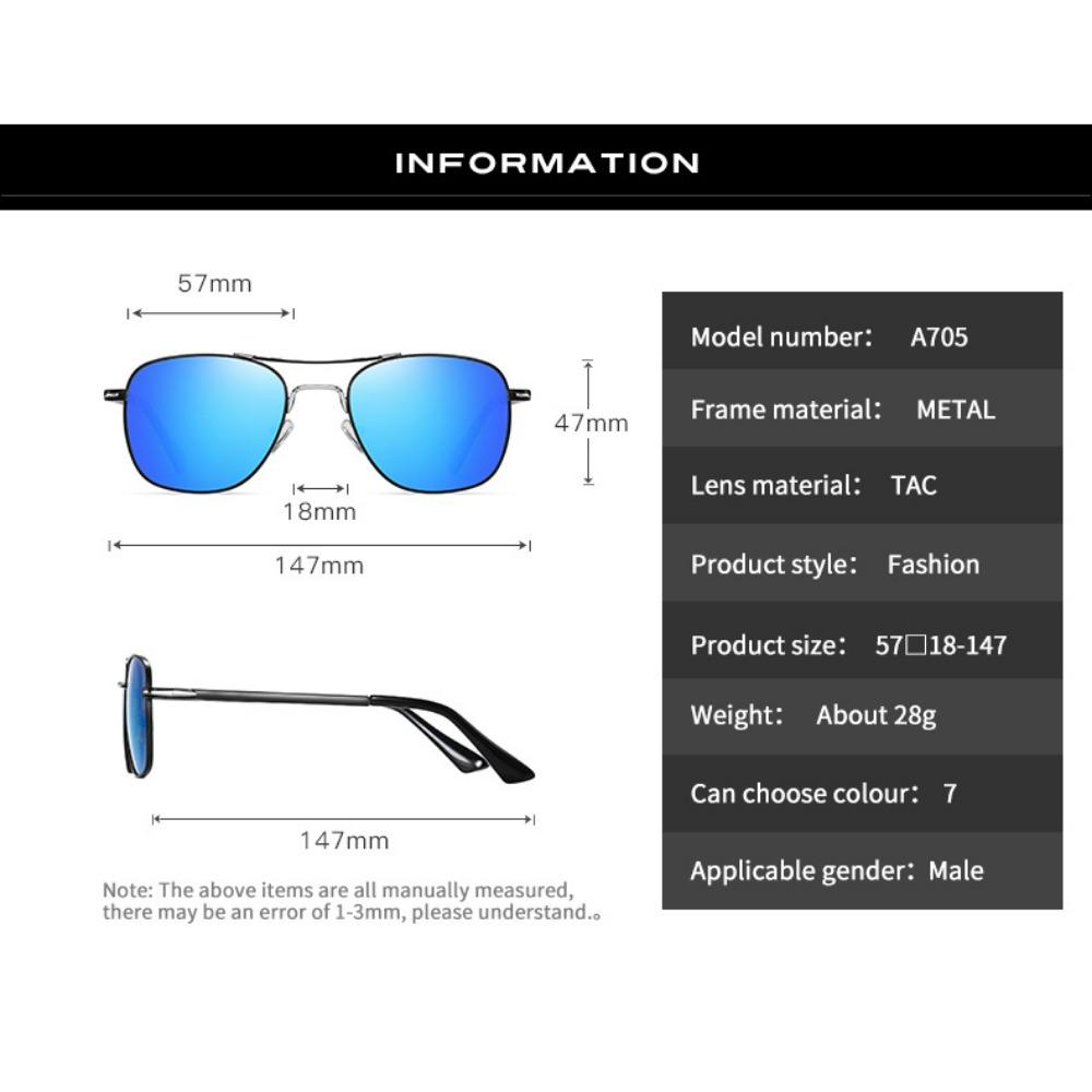 aoron Polarized Sunglasses Men's Fashion Double Beam Metal Sunglasses Outdoor Cycling Sunglasses