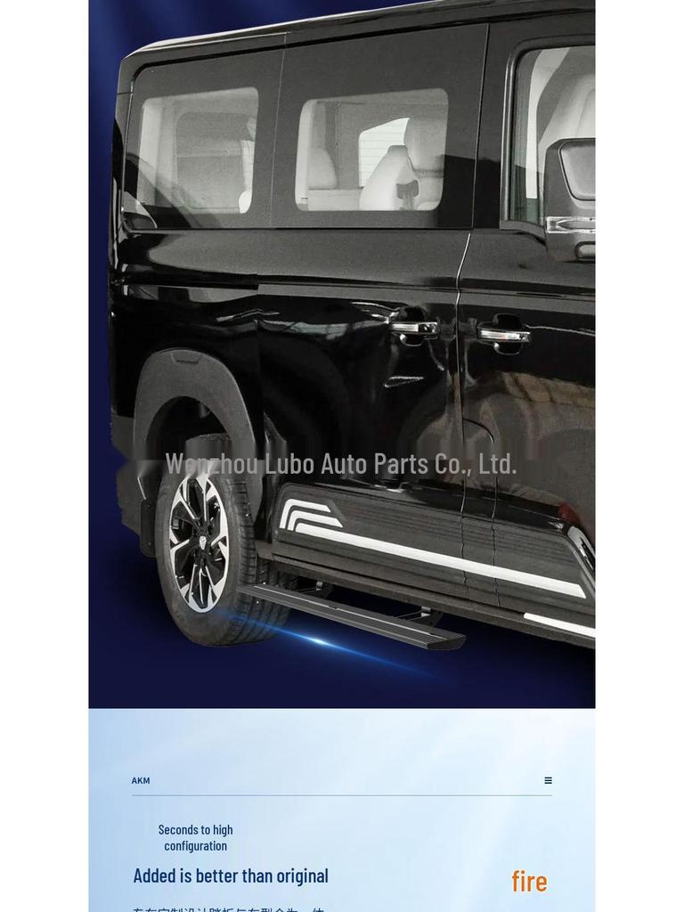 Compatible with 24+ Sinotruk Pioneer V: Single Right Door Auto-Retractable Aluminum Pedal with Welcome Lights.