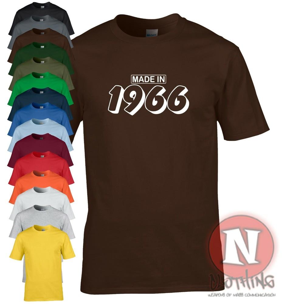 Made in 1966 t-shirt birthday celebration present gift funny party Teeshirt