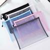 Nylon Mesh File Bag, A4 A5 A6 Transparent Zipper Test Paper Information Bag Office Student Pen Bag Subject Bag Puzzle Storage Bag