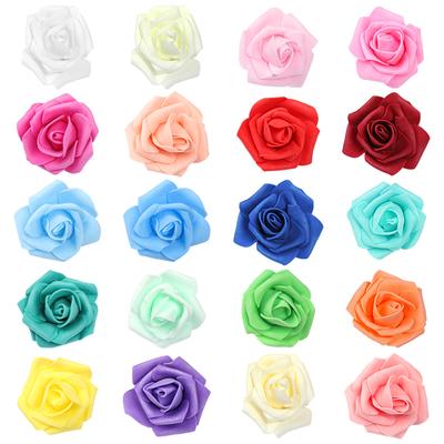 10/20/30pcs 5cm Foam Rose Artificial Flower Head Teddy Bear Roses Handmade DIY Gift Decoration Wedding Valentines Day Home Decor