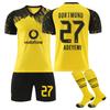2025-26 Dortmund Home #27 ADEYEMI Sport Training Jersey Set with Socks Teens Kids Adults Custome Name Football Kits