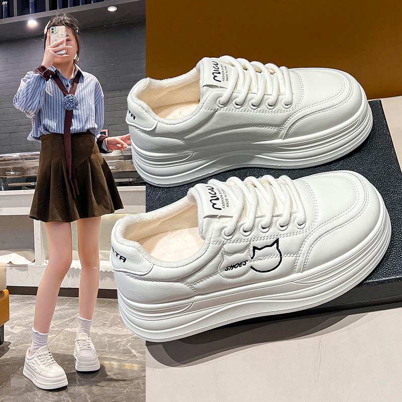 Women Warm Lined Thick Sole Sneakers Casual Shoes Everyday Walking and Casual Wear Commuting and Travel Daily Wear Sizes 35-40
