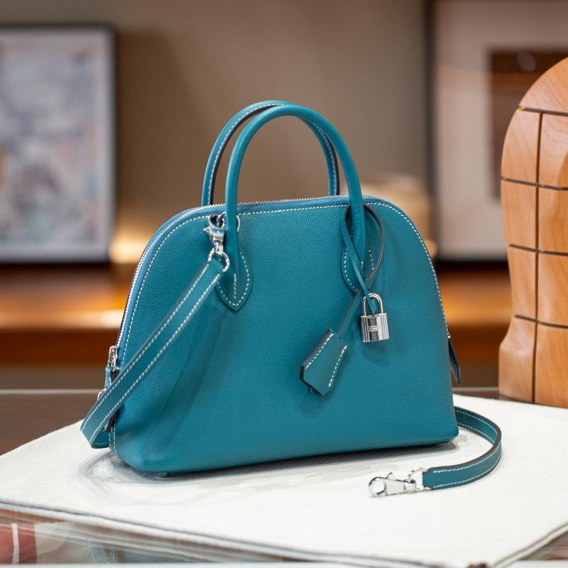 

Новая женская сумка из натуральной кожи, верхний слой из эпсомской пальмы, сумка-чехол для руки и через плечо 25x9x18cm серебряный/синий