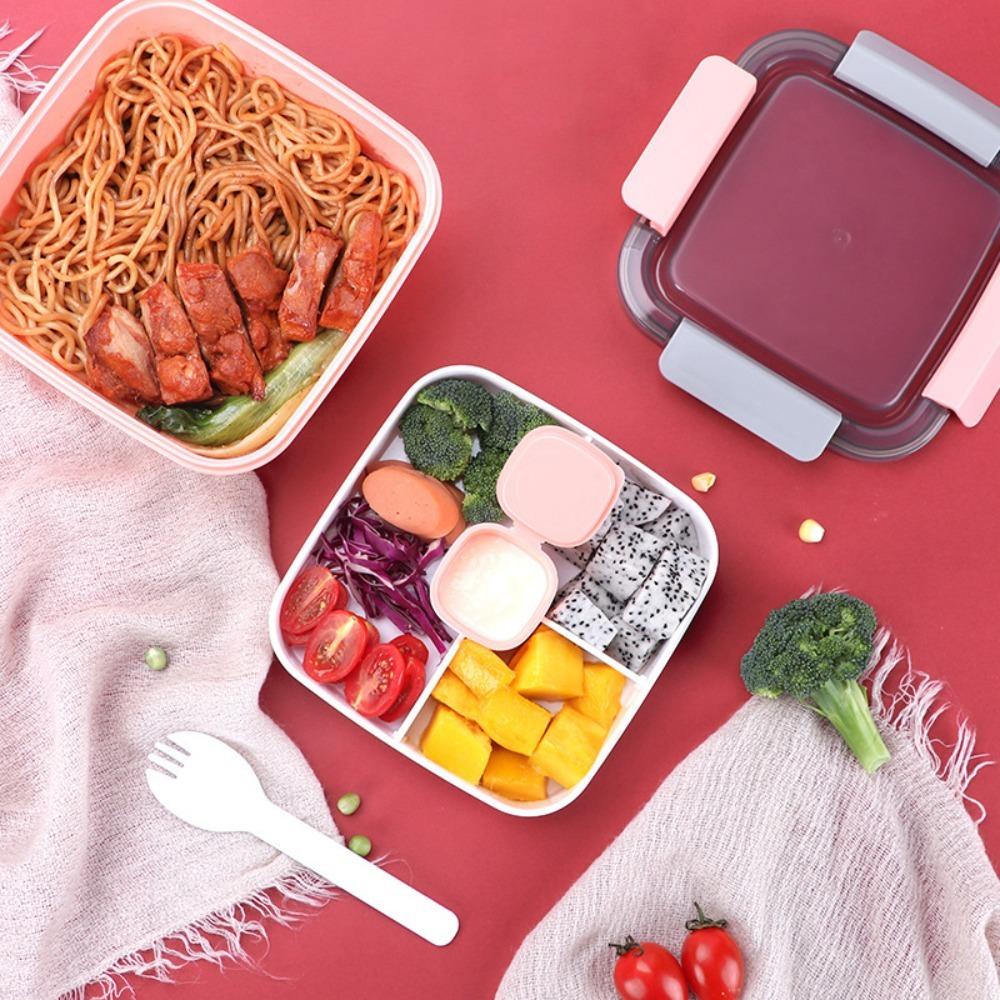 1100ml 1500ml Lunch Box Plastic Square Salad Box Portable Fruit Salad