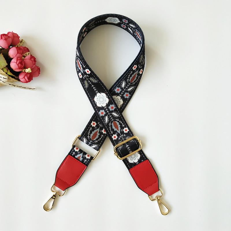 New Luggage Wide Shoulder Strap Fashion Messenger Bag Strap Ethnic Style Contrasting Bag Accessories Versatile Women's Bag Strap