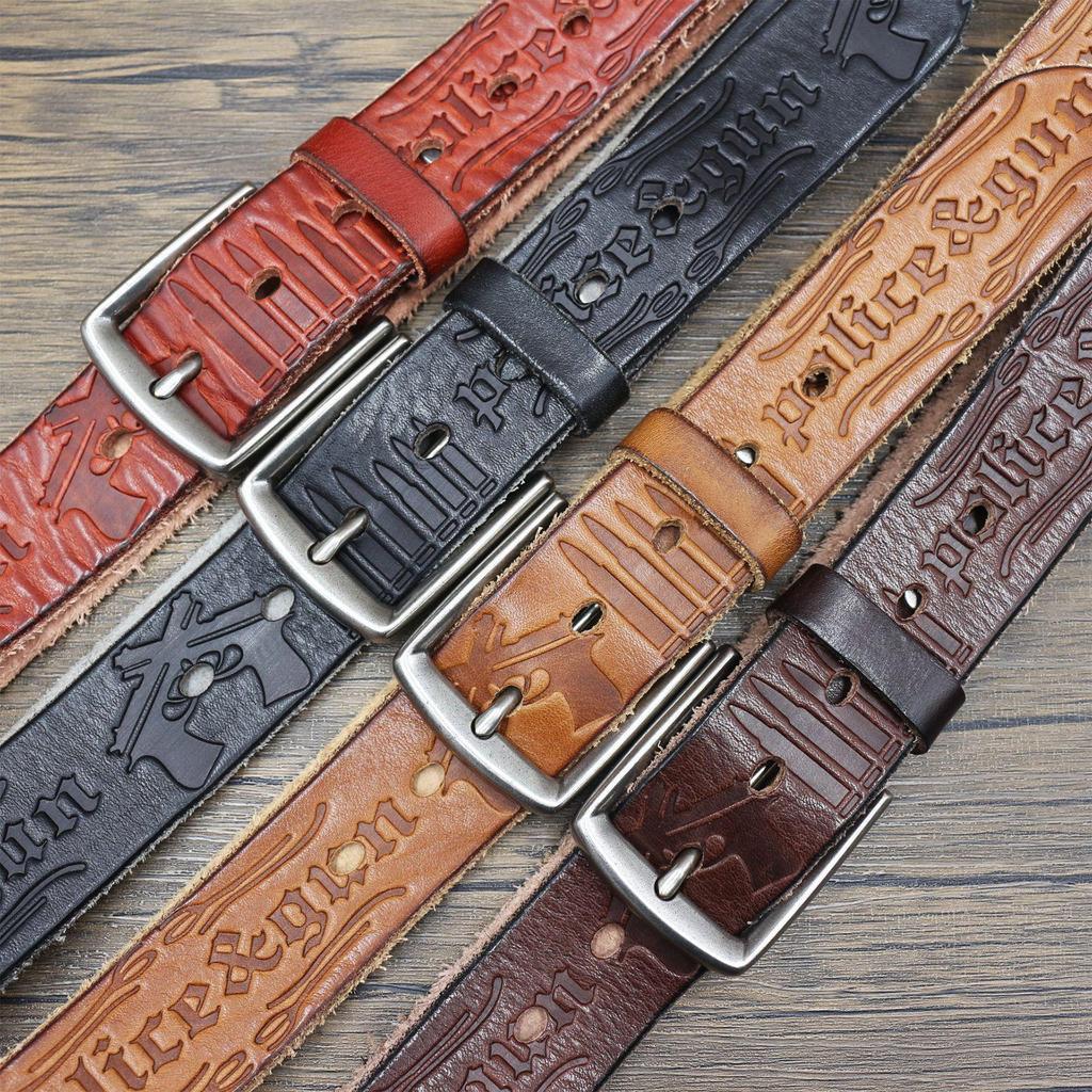 Men's Premium Retro Embossed Genuine Leather Belt