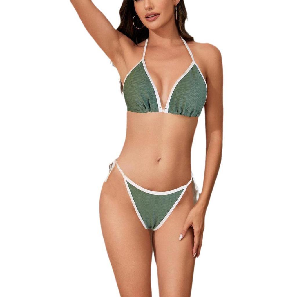 2025 Sexy Lace-up Bikini: European & American Women's Two-piece Swimsuit Set