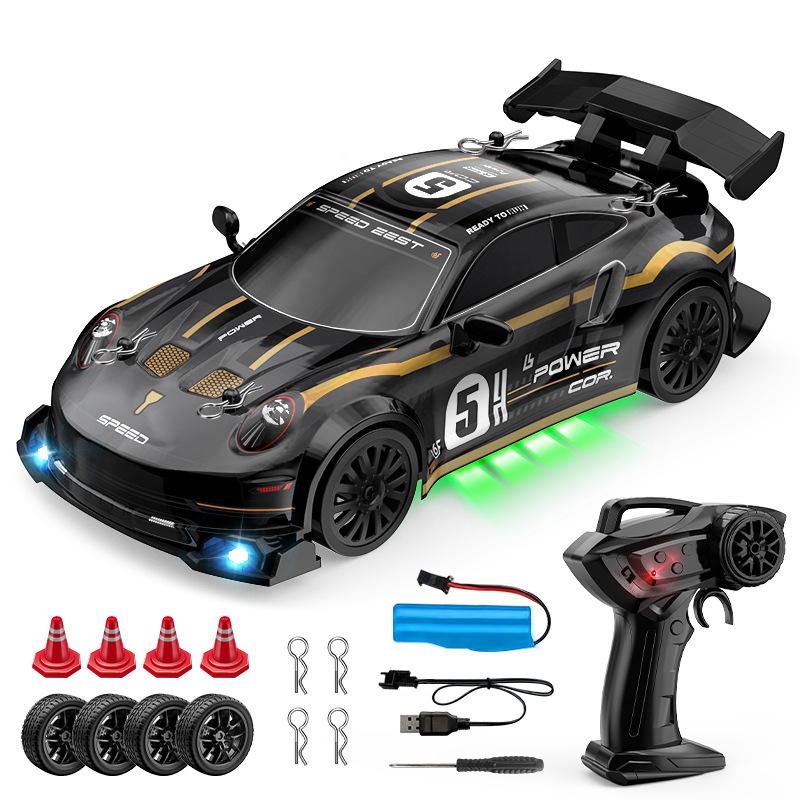 1/24 Remote Control Four-wheel Drive Drift Sports Car With LED Lights Racing High Speed Vehicle Kids Toys Multiplayer Game Gifts