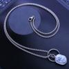 LSOOYH Natural Freshwater Big Baroque Pearl Titanium Steel Necklaces Classic Pendant Party Birthday Gifts For Women