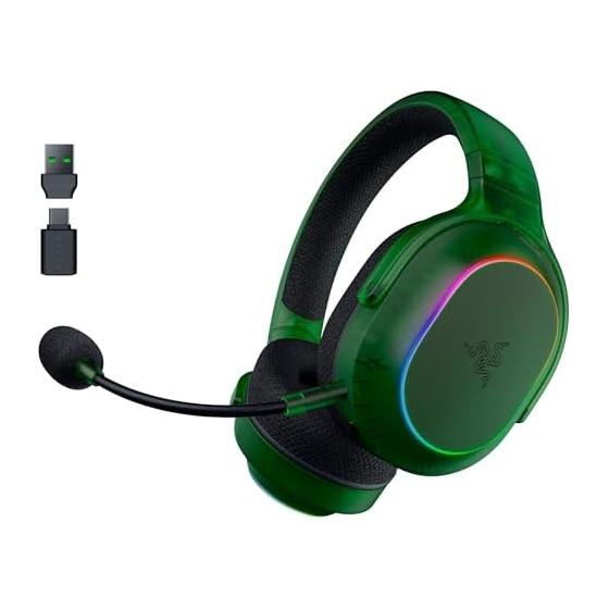 Razer Barracuda X Chroma Phantom Green Edition Green Wireless Gaming Headset TriForce40mm Driver Detachable HyperClear 70 Hours Drive 2.4GHz