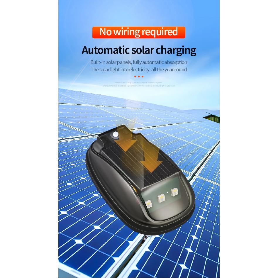 Roof light LED solar remote control wiring free flash, car navigation light, motorcycle flashing light, warning light