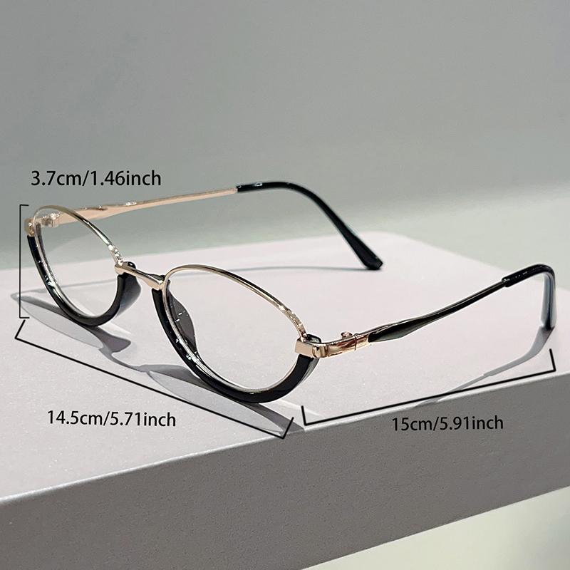 Oval Glassses Women Chic  New Blue Light Blocking Optical Frames Trendy Vintage Luxury Brand Design Decor Eyeglasses