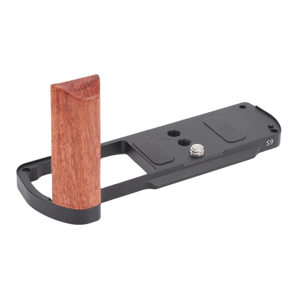 L Shape Grip Fit for S9 Camera Wood Aluminum Alloy L Shape Handgrip with QR Plate 1Celsius4 Inch Screw Hole