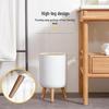Nordic Style Luxury Trash Can with Press Lid for Home Bathroom and Living Room
