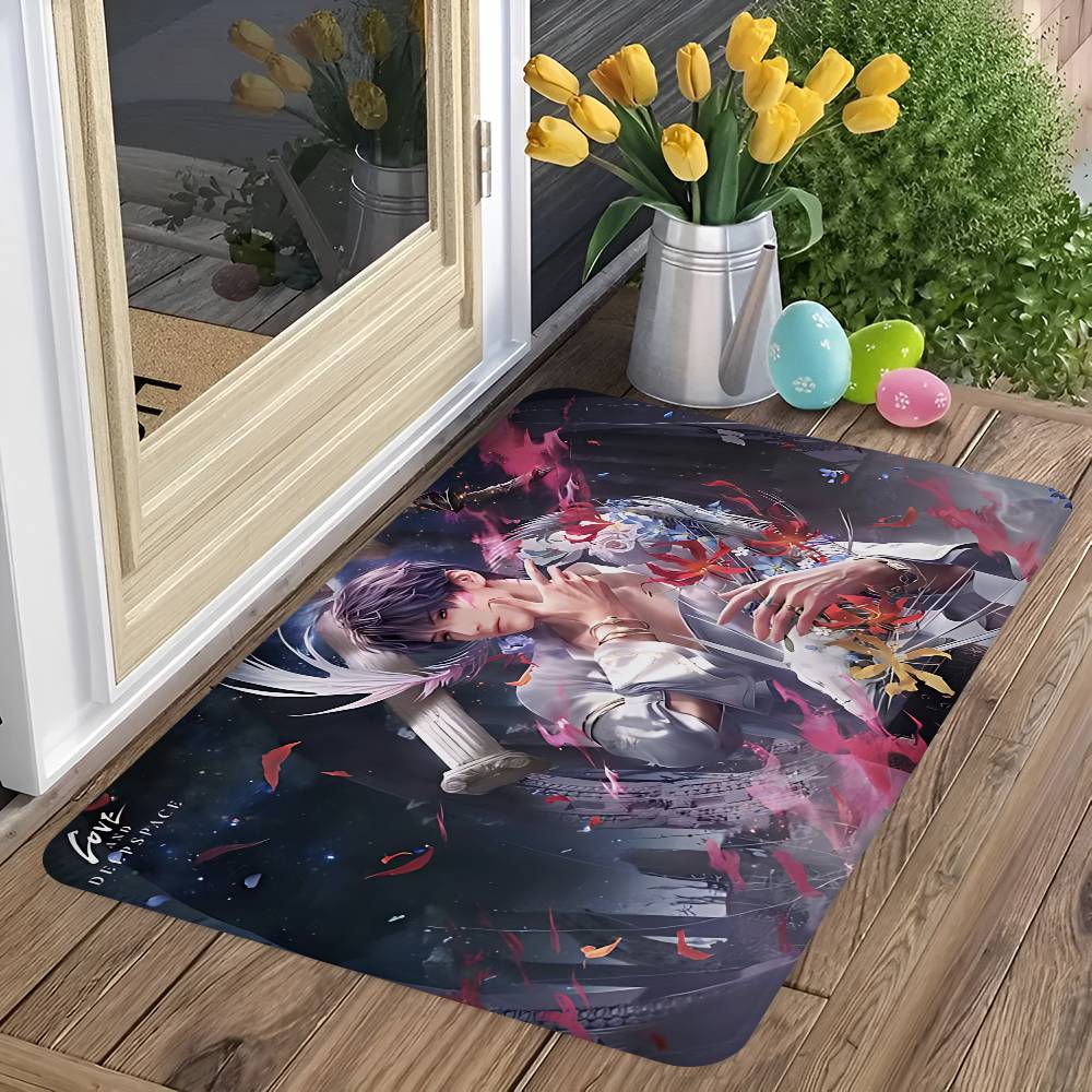 Game LOVE AND D-DEEPSPACE Room Mats Anti-slip Absorb Water Long Strip Cushion Bedroon Mat Welcome Doormat