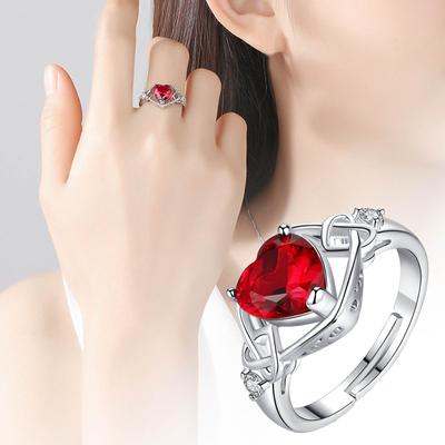 Sterling  Hoop Ring With Shining Zirconia For Women Girls Birthday Gift Jewelry