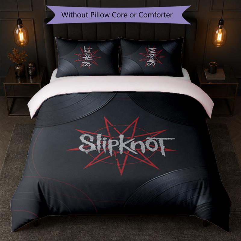 Set Biancheria da Letto 3 Pezzi con Stampa Slipknot Copripiumino con Due Federe Biancheria da Letto Morbida per Camera da Letto Domestica