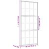 Sliding Door Golden 90 X 205 Cm Tempered Clear Glass and Aluminum