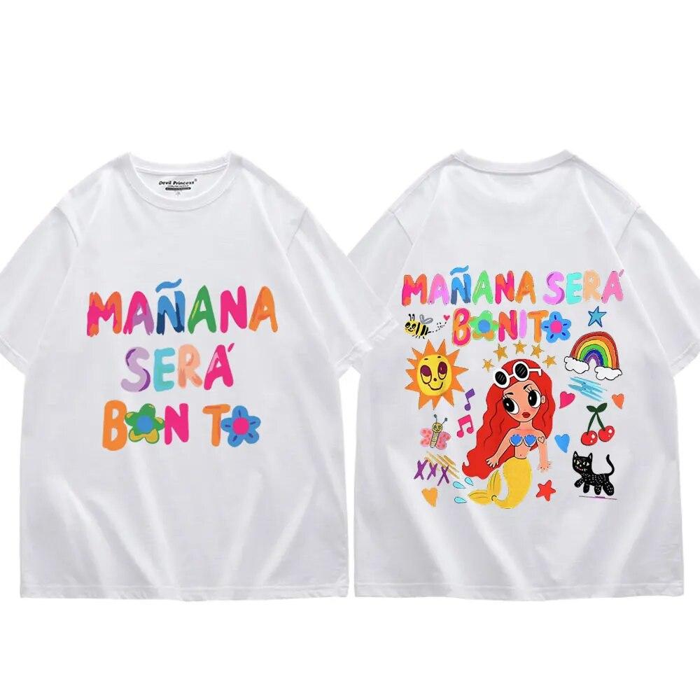 Singer Karol G Music Album Unisexana Sera Bonito Print T Shirt Unisex Women Fashion Y2k Style T Shirts Street Trend Hip Hop T-shirts