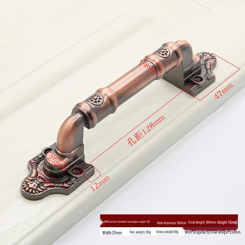 Antique Bronze Surface Mount Sliding Barn Door Handle for Wooden and Double Doors.