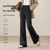 ESE-Y Women's High-Waist Acetate Wool Flared Pants