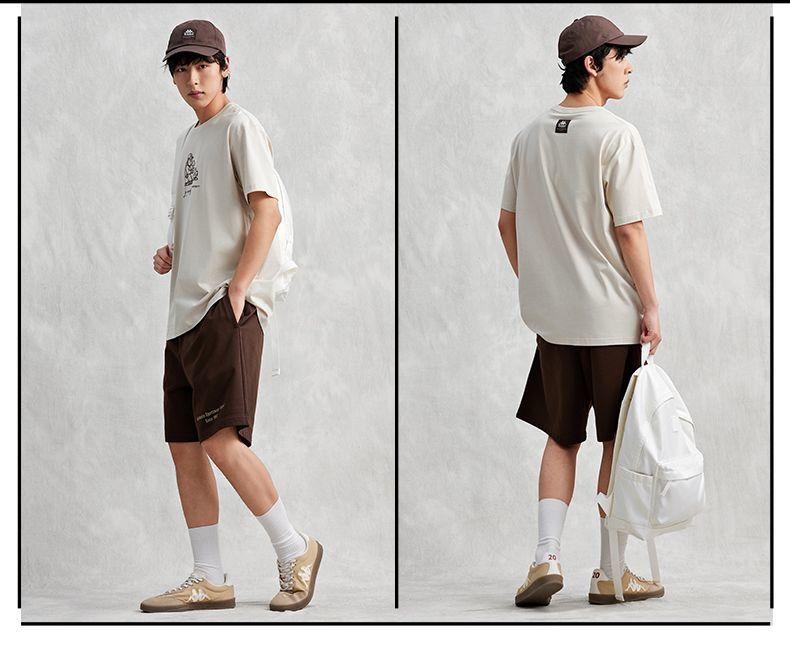 Kappa Back-to-back Short Sleeved Men's Round Neck T-shirt Casual Half Sleeved Sports Top