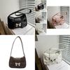 Adorable Bowknot Small Square Bag For Women Cute Korean Style Shoulder Tote Bag