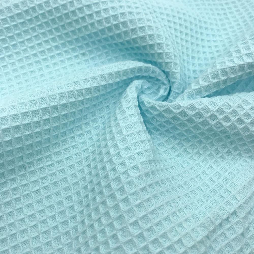 Soft Waffle Weave Polyester Fabric Pure Color By The Half Yard DIY Quilting Clothes Sewing For Sleepwear Bathrobes Skin Friendly