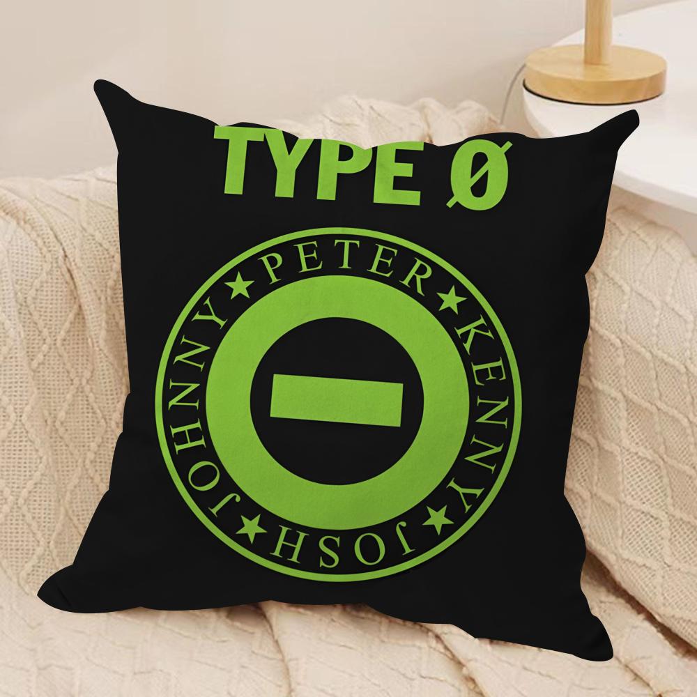 TType O Negative Cushion Cover Soft Plush Fabric DoubleSided Printed Cushion Covers for All Seasons Home Decor