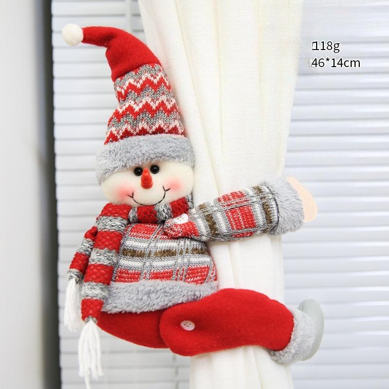 Christmas Creative Curtain Buckle Cartoon Doll Decoration Hotel Restaurant Decoration Doll Buckle Window Pendant