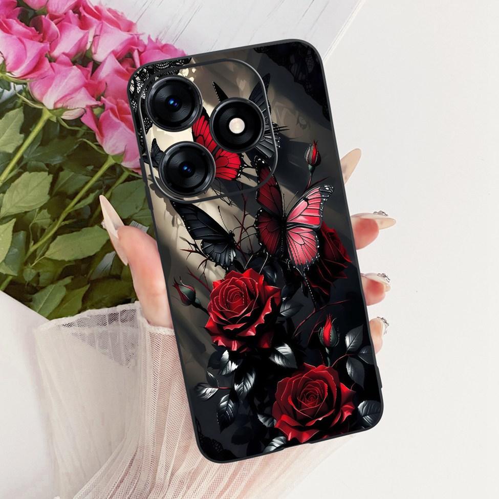 Case For Tecno Spark 10 Cover KI5q Cute Cat Fashion Butterfly Painted Casing For Techno Spark 10 Bumper