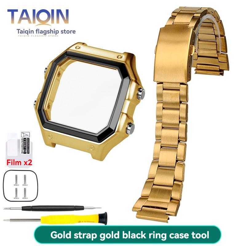 AE1200 Watch Case For Casio 3299 AE-1200WH Stainless Steel Modified Metal Shell with Waterproof Ring Black Silver Watch Case