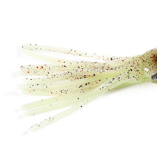 14CM Glow-in-the-dark Squid Lure with Hook Realistic Bionic Artificial Octopus Swimbait Luminous Simulation Soft Lure Saltwater Fishing Accessories