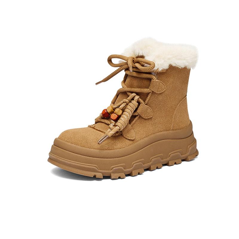 Augustine platform snow boots new winter piled thickened short boots cotton shoes Maillard Martin boots