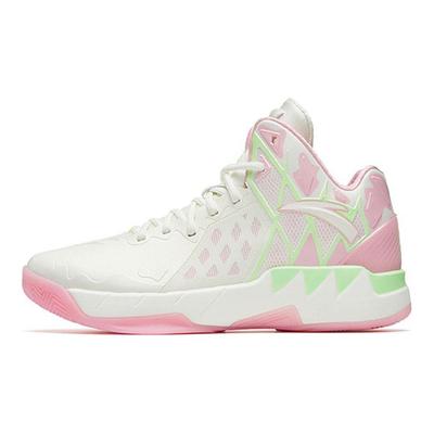 KT1 Pro Nitrogen Technology Shock Absorption Anti-Slip Mid-Top Basketball Shoes Men Basketball Shoes White Pink Green 112241117-1