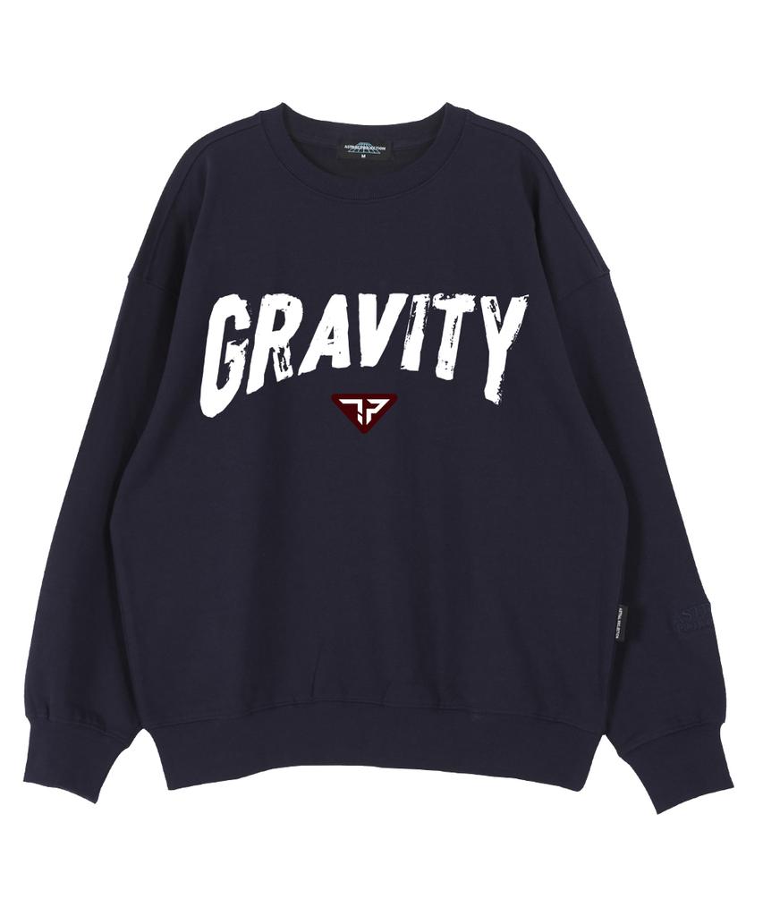 ASTRAL PROJECTION Gravity Oversized Drop Shoulder Sweatshirt_Navy