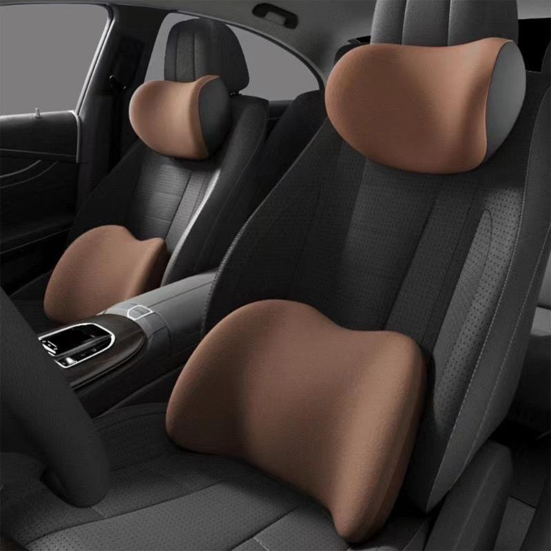 Double  Supporting Lumbar Neck Pillow with Breathable Fabric Designs Adjustable Posture Correcting for Drivers Office worker