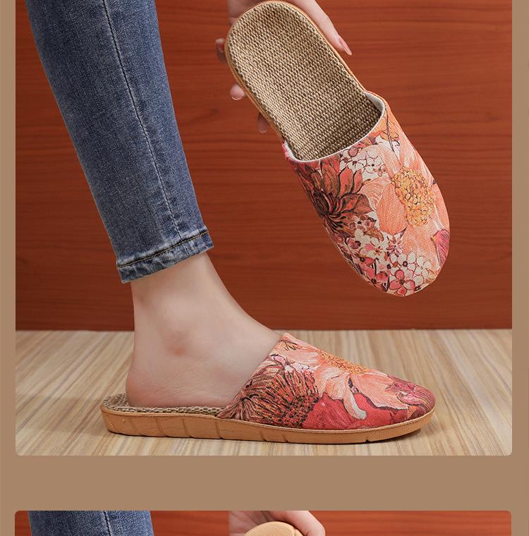 Four Seasons Fashionable Non-slip Linen Slippers - Cute, Stylish, Breathable, Thick Sole for Couples