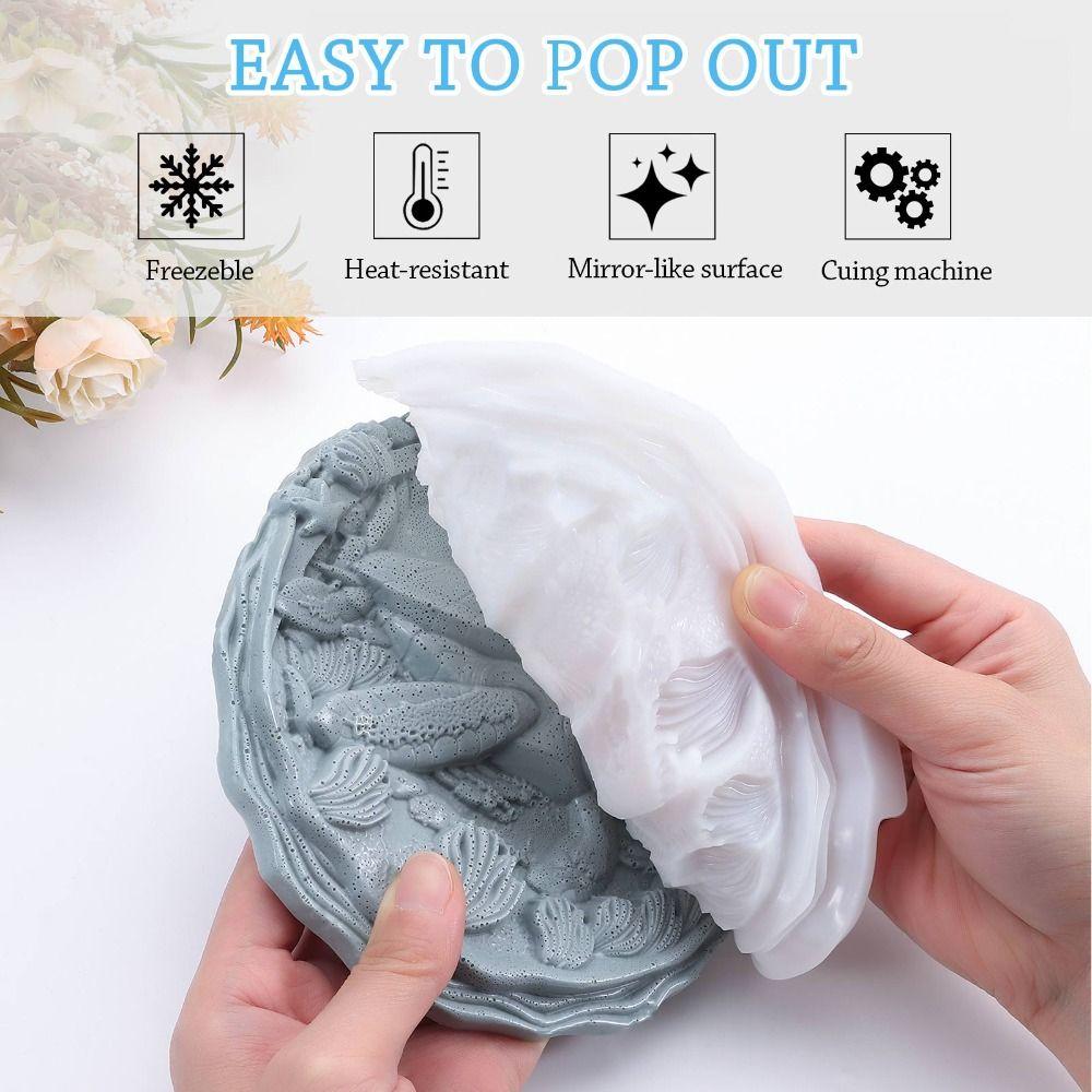 Sea Turtle Silicone Molds Crabs Gypsum Mold Hot 3D Resin Crafts Silicone Mold  Home Decoration