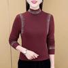 New Winter Slimming Velvet High-Neck Shirt - Warm, Fashionable & Age-Reducing