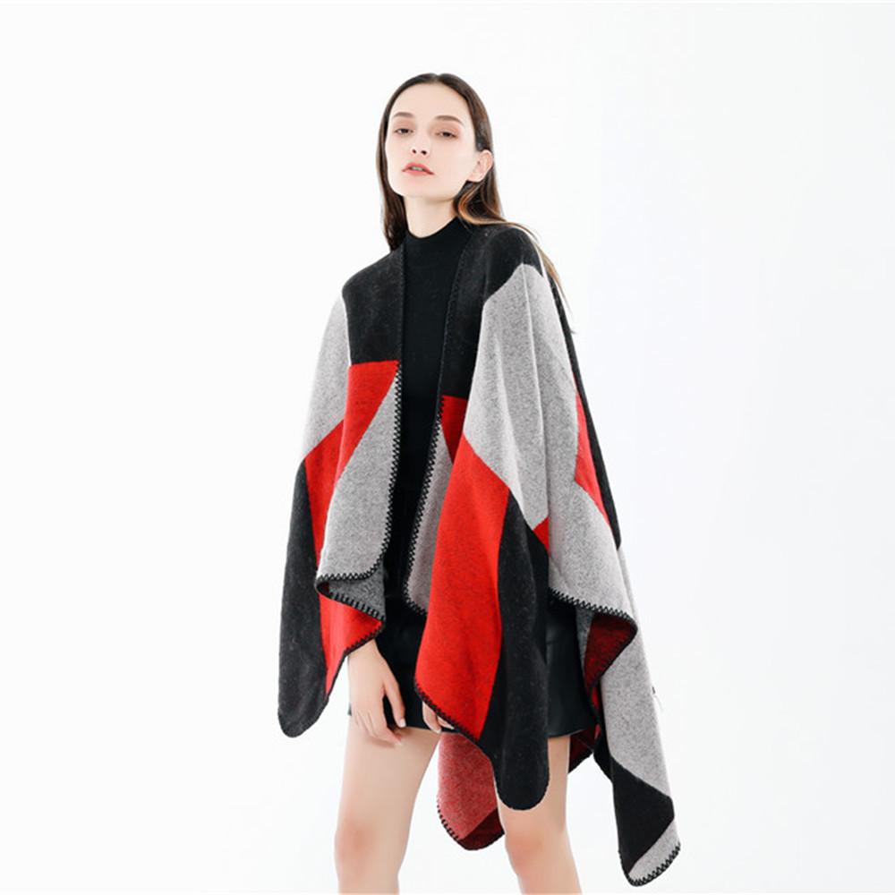 Contrast Stripes Cashmere Winter Scarf Shawl Beautiful and Most Striking Accessories Comfortable High Quality Unique Clothes