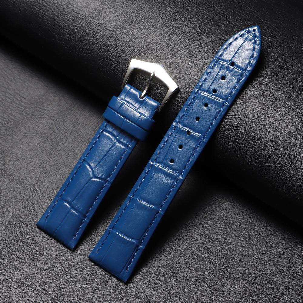 Strap 14mm 16mm 18mm 20mm 22mm High Quality Calfskin Genuine Cowhide Pin Buckle for Men Women Universal Watch Band Accessories