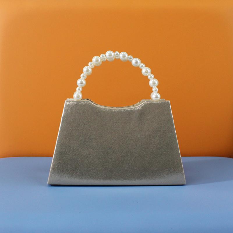 2025 Chic Sparkling Beaded Evening Clutch Bag Luxury High-end Diamond Women Pearl Handle Hangbag Wedding Party Shoulder Bag