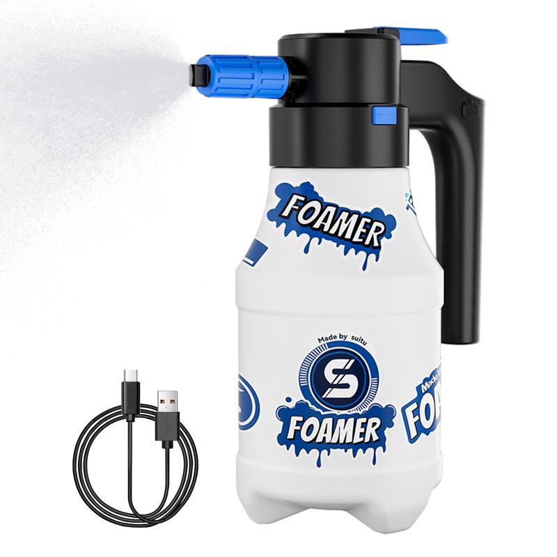 1.5L Electric Foam Sprayer Car Wash Foam Cannon Pump Sprayer Electric Auto Foam Generator Handheld Vehicle Washing Sprayer