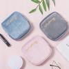 Menstrual Letter Embroidery Pad Storage Bag Portable Travel Handbag Case Makeup
