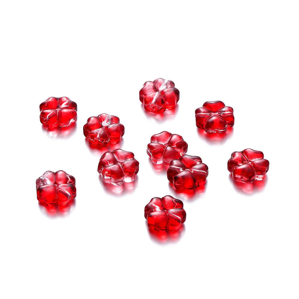 10/20pcs 10mm Czech Lampwork Crystal Flower Spacer Beads Flat Round Loose Beads For DIY Jewelry Making Supplies Accessories